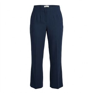 Rose Haggar Straight Leg Pant 12 Navy Blue Poly Career Dark Academia Office Chic